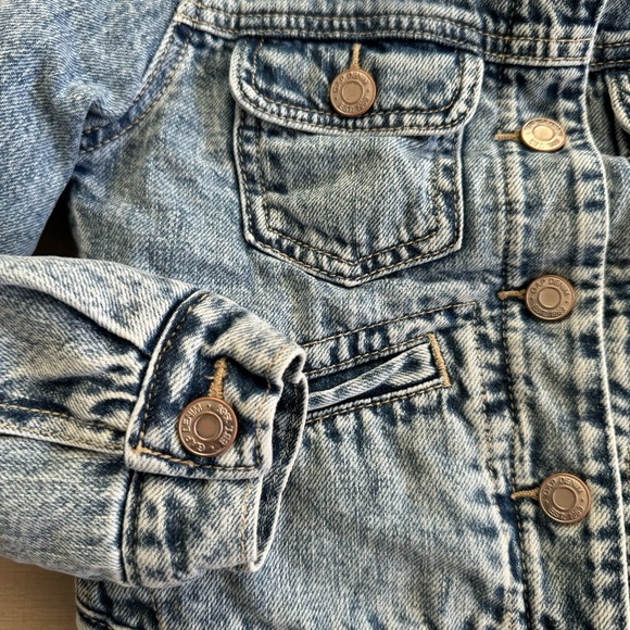 Girls Gap Sherpa Lined Denim Jacket, Medium - Picture 3 of 14